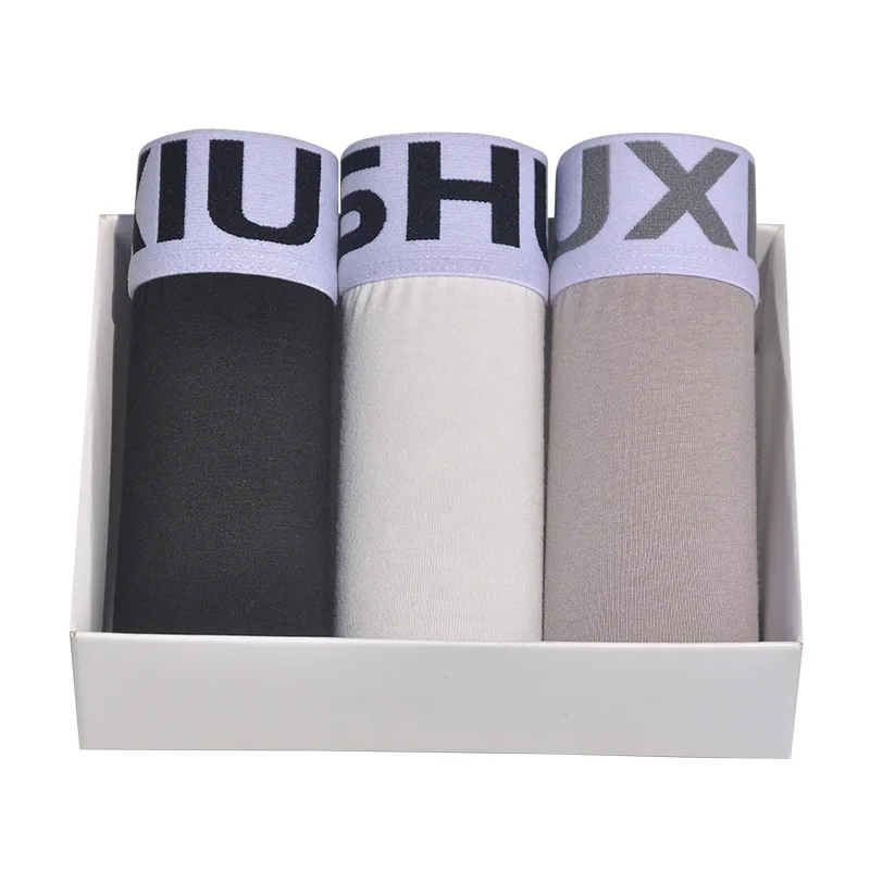 

DEWVKV 2019 Valentine's Gift Sexy Men Boxer Shorts Cotton Boxer For Men Underpants Spandex Breathable Elastic Plus Size Boxers