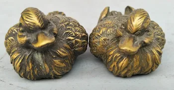 

A pair of pure copper small mandarin duck birds