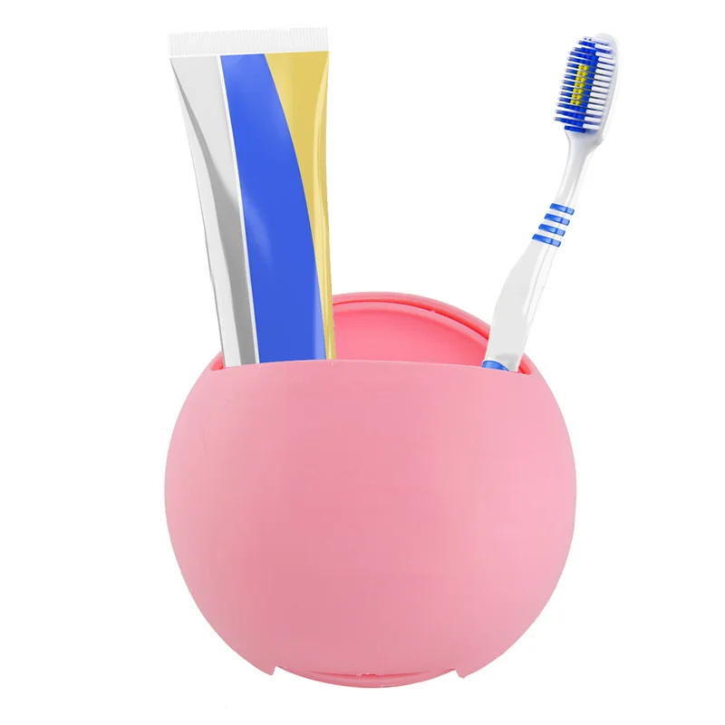 

4 Colors Toothbrush Toothpaste Holder Ware Suction Hooks Cups Hang On Bathroom Sucker Wall Storage Box Accessories