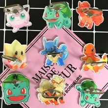 Cheap Squirtle Bulbasaur Charmander Charizard Vulpix Mudkip Anti-fall Metal Finger Ring Mobile Phone Support action toy