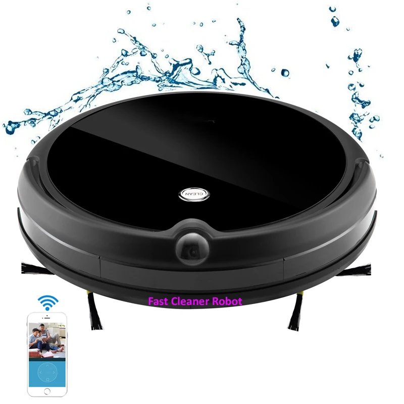 Newest Camera Video Monitor Wet Dry Robot Vacuum Cleaner Wireless With Map Navigation WiFi App ControlSmart MemoryWater Tank