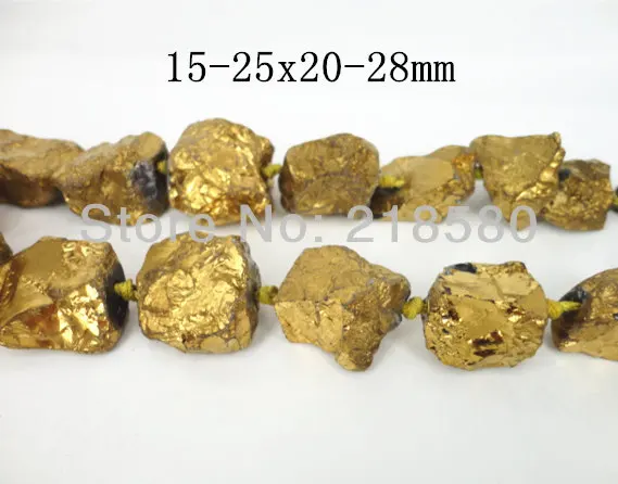 Mystic Gold Titanium Quartz Crystal бусина в форме Самородка золотые бриллианты 17 23x19 28 мм BE1700|rough