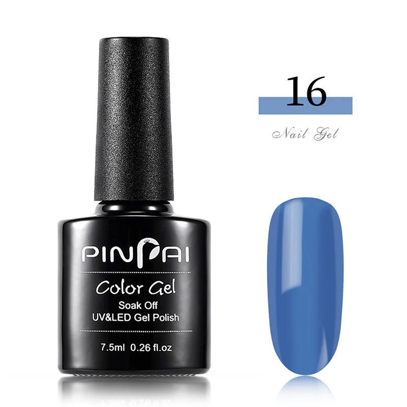 NO.16 Pinpai 64 Цвета УФ-гель для ногтей Полупостоянный 7,5 мл Гибридный СВЕТОДИОДНЫЙ УФ гель лак удаляющийся замачиванием лаковое гелевое покрытие для ногтей верхнее пальто базовое пальто - Цвет: NO.16