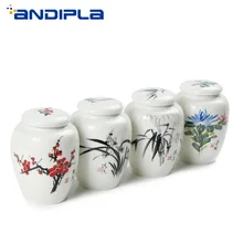 Цзиндэчжэнь синий и белый фарфоровый чайный Caddy мини керамическая банка портативные дорожные чайные банки контейнер для благовоний