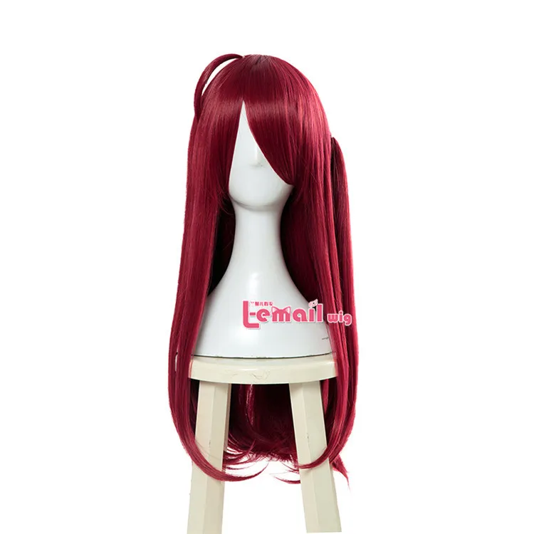 Парик L-email Zombieland Saga Sakura Minamoto Косплей парики 65 см вино красные синтетические волосы Perucas Косплей парик