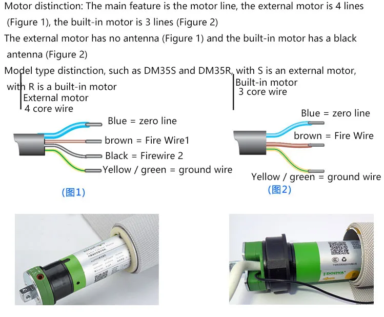 DooyaHigh качество трубчатый двигатель DM45R/DM45S двигатель для всех видов жалюзи 220 В 50 Гц 433 МГц
