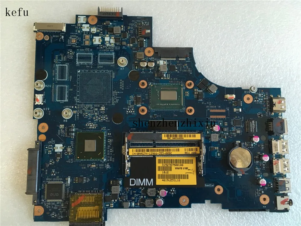 Материнская плата для ноутбука Dell inspiron 3451 5721 телефон с резьбой 0N9G7X системная I7-3537U