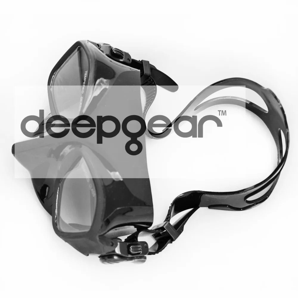 DEEPGEAR speafishing набор для дайвинга черная маска и гребни для сноркеля шестеренки жидкие гибкие силиконовые Подводные трубки закаленные линзы маска для дайвинга