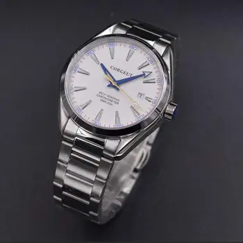 

2019 Corgeut Brand Men Mechanical Watch Automatic Date Fashion steel luxury waterproof Clock Male Reloj Hombre Relogio Masculino