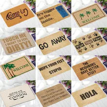 "Добро пожаловать" для чистки ковров, для дома письмо Забавный Добро пожаловать домашний Вход Пол коврик нескользящий коврик походный матрац#25