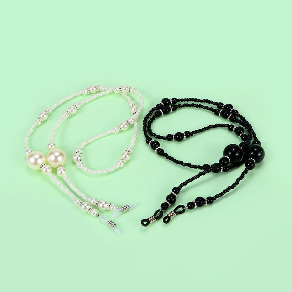 

Fashion White Imitation Pearl Beaded Sunglass Eyeglasses Reading Glasses Chain Cord Holder Neck Strap Eyeglass Holder Accessorie