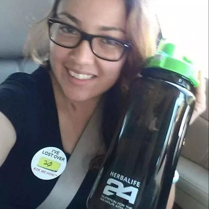 

1L/2L/2000ml Black Large Size Portable Space Herbalife Nutrition 24 Hour Shaker Straw Style Strap Water Bottle