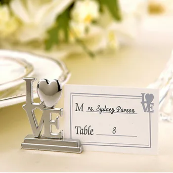 

100pcs Love Wedding Table Place Card Holder Bridal Shower Wedding Souvenirs Favor Party Supplies