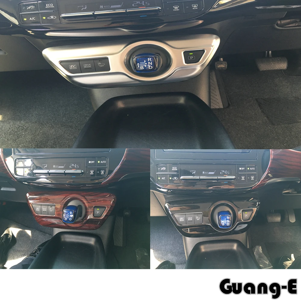 

Car stick ABS inner armrest Shift Stall Paddle cup switch knob frame lamp trim panel part 1pcs for Toyota Prius 2016 2017 2018