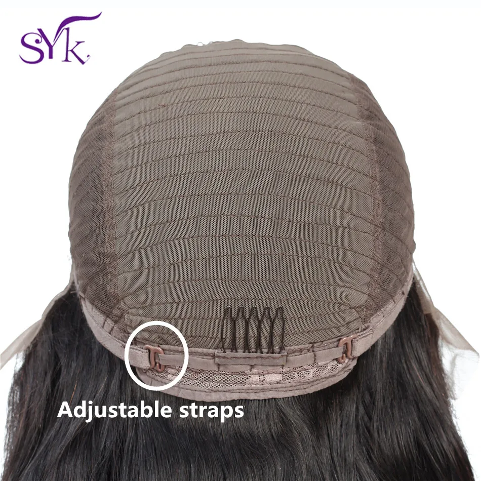 SYK HAIR Lace Front Human Hair Wigs Pre Plucked 13×6 150% Density Remy Hair Brazilian Straight Lace Front Wigs For Women