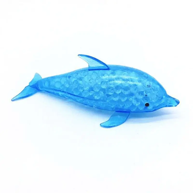 

New Squishy Mesh Ball Cute Dolphin Anti Stress Reliever Grape Ball Squeeze Vent Toy