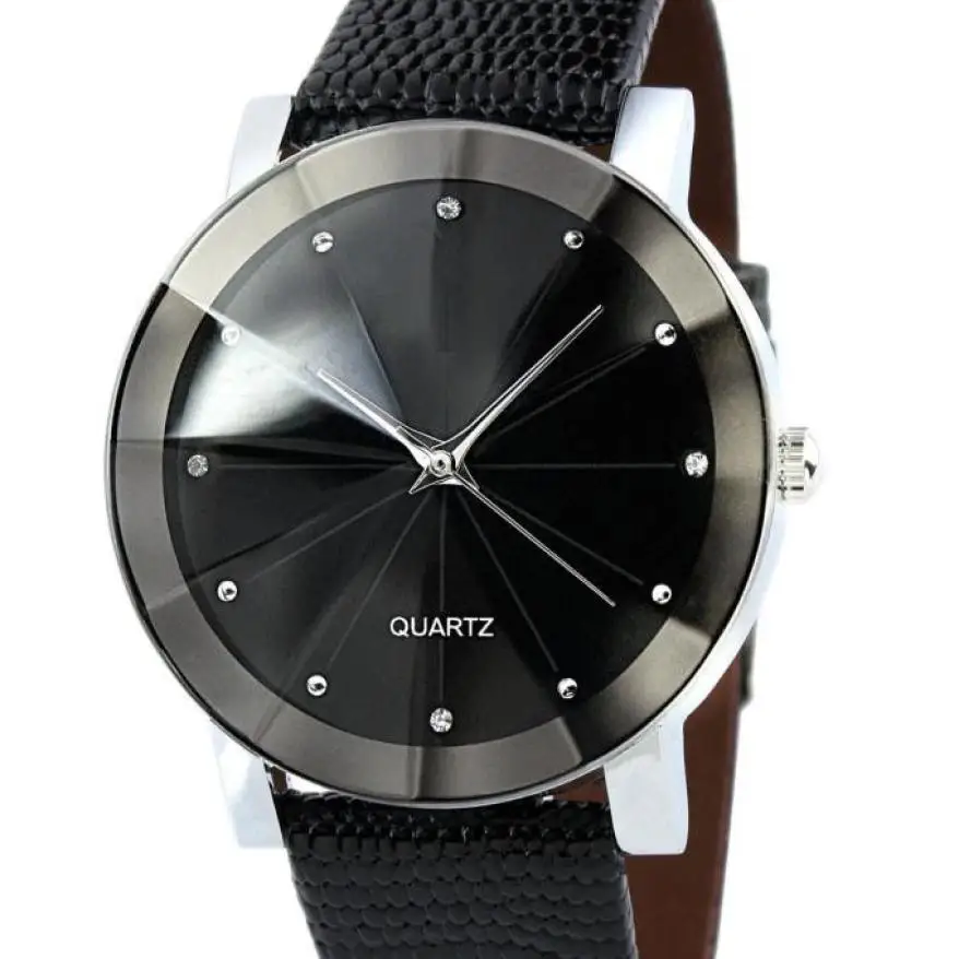 

2019 Brand Simple Men Quartz Casual Watch Military Stainless Steel Big Dial Leather Band Wrist Watch Watches Erkek Kol Saati