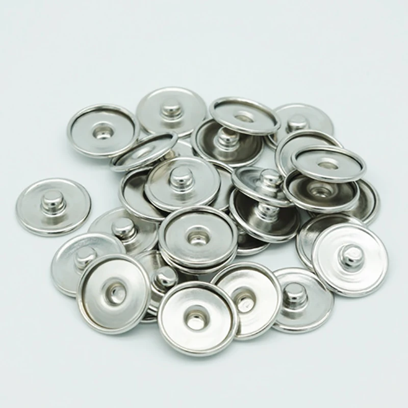 

20 pcs/Lot Alloy Snap Button Brooch Edged Base Inter Diameter 10/16/18mm for Jewelry Making Findings DIY Accessories