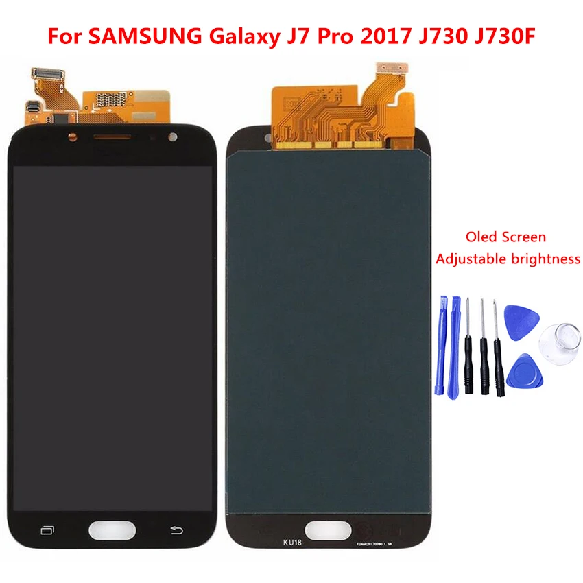 

For Samsung Galaxy J7 Pro 2017 J730 J730F LCD Screen Display Touch Digitizer Assembly With Brightness Adjustment LCD Replacement