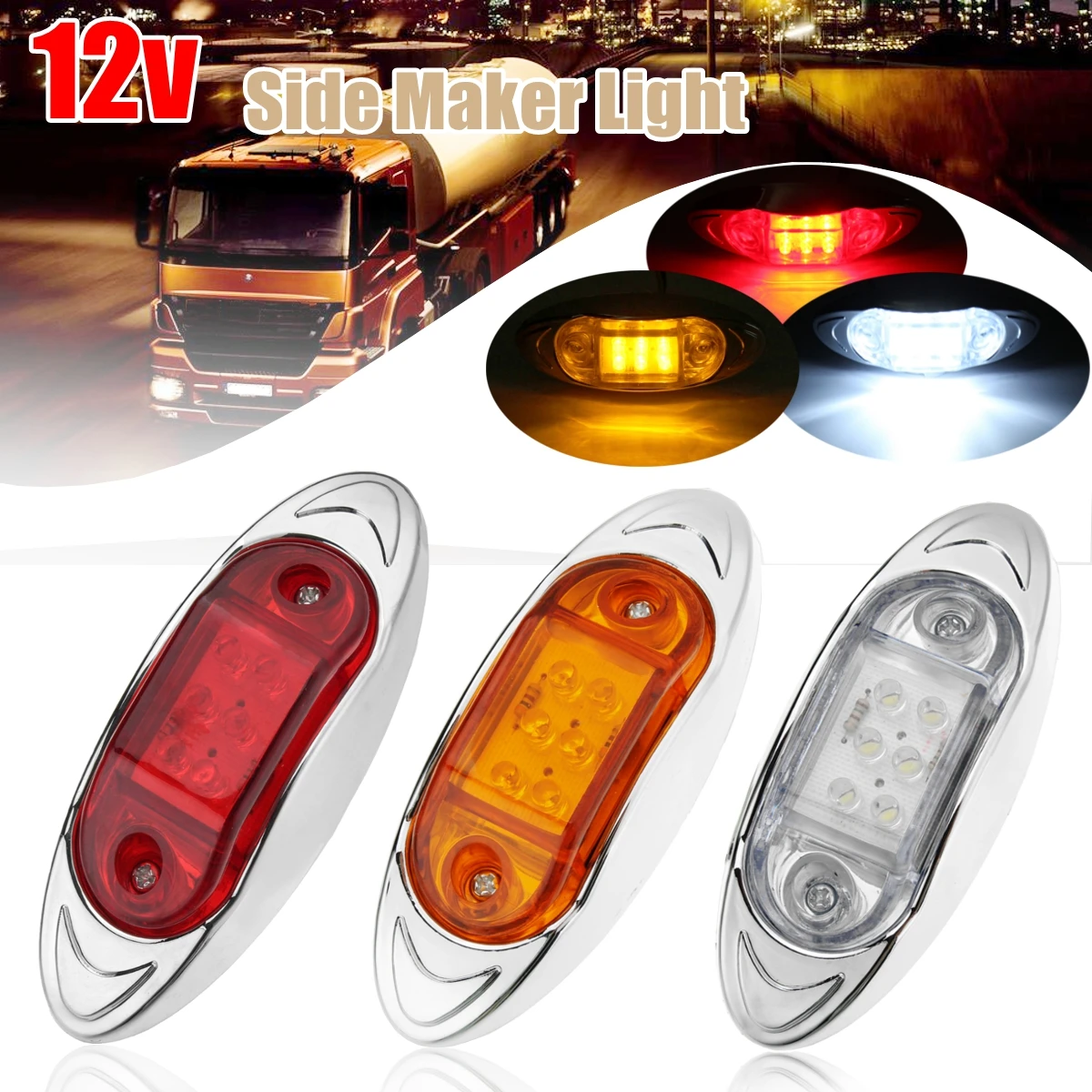 Buy 12V 6LED Universal Car Trailer Side Marker