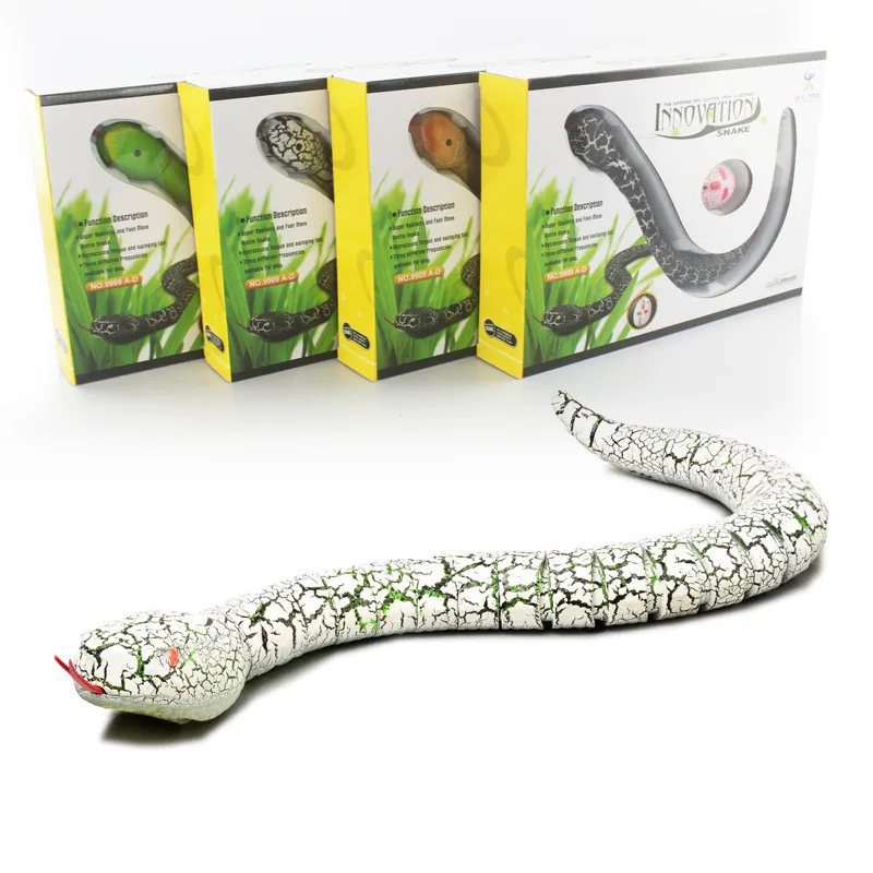 Забавный дистанционное управление пластик змея погремушки животных трюк ужасающий игрушка-прикол