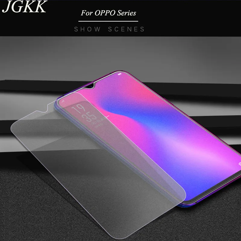 

JGKK Tempered Glass For OPPO F5 F7 F9 Pro R15 R17 Pro Matte Frosted Screen Protector For A83 A79 A73 A59 A53 No Fingerprint Film