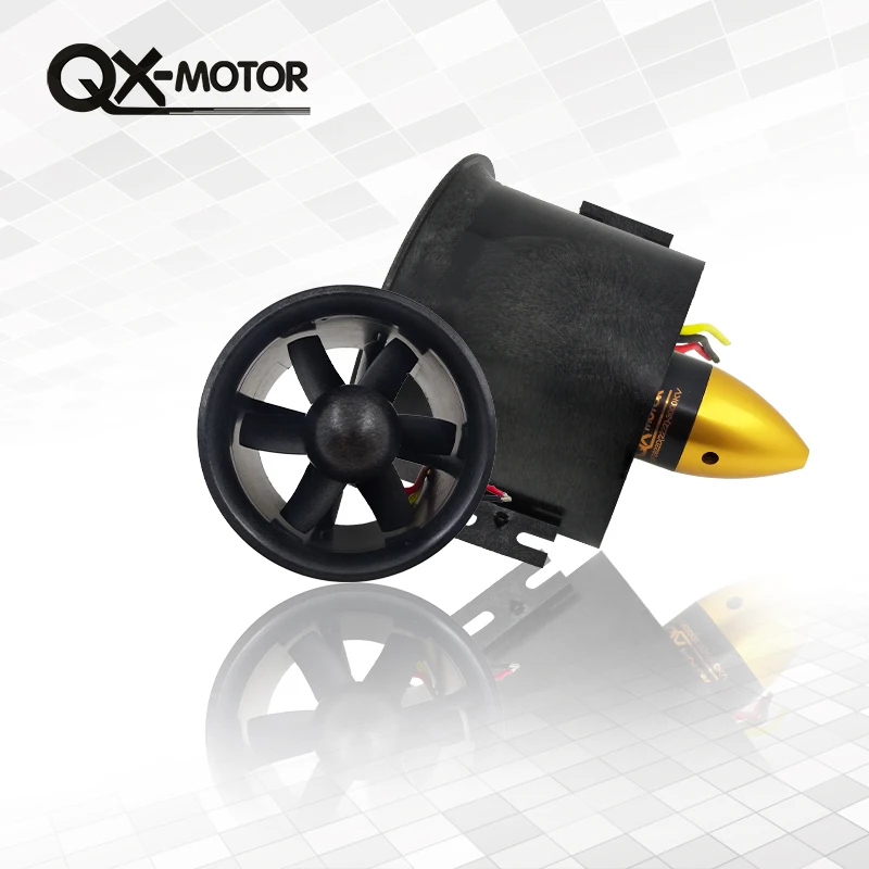 

QX-MOTOR Brand DIY Airplane Model Parts Whole EDF 70mm Duct Fan 2822 3000kv Motor Spindle-4mm Motor for Jet RC EDF Wholesale