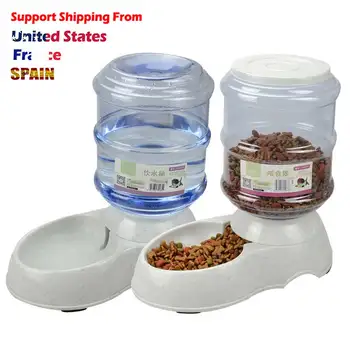 

3.5L Automatic Pet Feeder Drinking Fountain For Cats Dogs puppy kitten Food Bowl Water Dispenser interactive pet feeder supplies