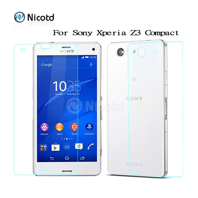 Nicodd 2 шт./лот переднее+ заднее закаленное стекло для sony Xperia Z1 Z3 Z5 Compact/mini Z3 Z1 z2 Z z4 Z5 Premium Защитная пленка для экрана