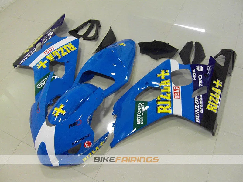 Новая ABS форма мотоцикла Обтекатели подходят для Suzuki GSX-R600 GSX-R750 K4 2004-2005 04 05 обтекатель кузова набор на заказ синий хороший