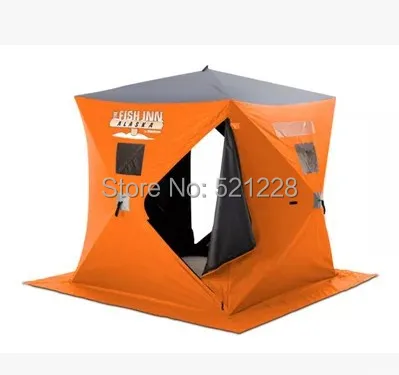 Best price at $156 Cheap 2015 hot sale 2-4 person automatic quick opening keep warm outdoor camping anti wind/cold winter beach ice fishing house tent