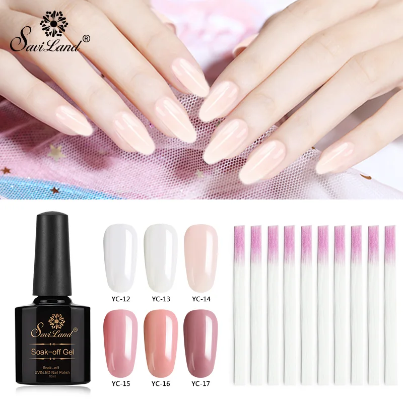 

Saviland Quick Poly Gel Nail Extension Set Gel Naakt Pink Wit Clear Acryl UV Gel Manicure Losweken Crystal Building Gel Tips