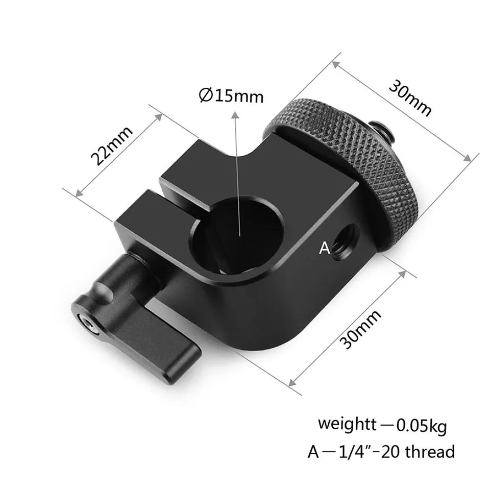 SmallRig Dslr Rig система 15 мм стержень зажим с 1/4 резьбой отверстие для крепления микрофоны камер/звукозаписывающие устройства-860