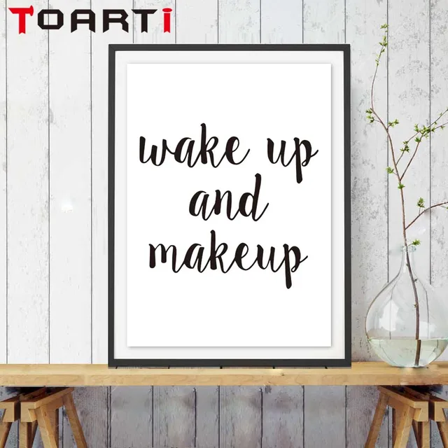 Wake Up And Make Inspirational Quote Canvas Art Print Poster Wake Up And Make Inspirational Quote Canvas Art Print Poster Paintings No Frame Office Wall