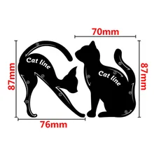 2 шт./компл. кошка линия глаз макияжная подводка для глаз Трафареты Шаблоны инструменты для макияжа, кисти для инструмент для макияжа глаз