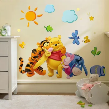 

% Winnie the Pooh friends wall stickers for kids rooms zooyoo2006 decorative sticker adesivo de parede removable pvc wall decal
