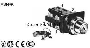 

[ZOB] Key Selector Switch ASN1K11 idec Izumi 30mm diameter ASN2K11 import position of 45 degrees 3 --2PCS/LOT