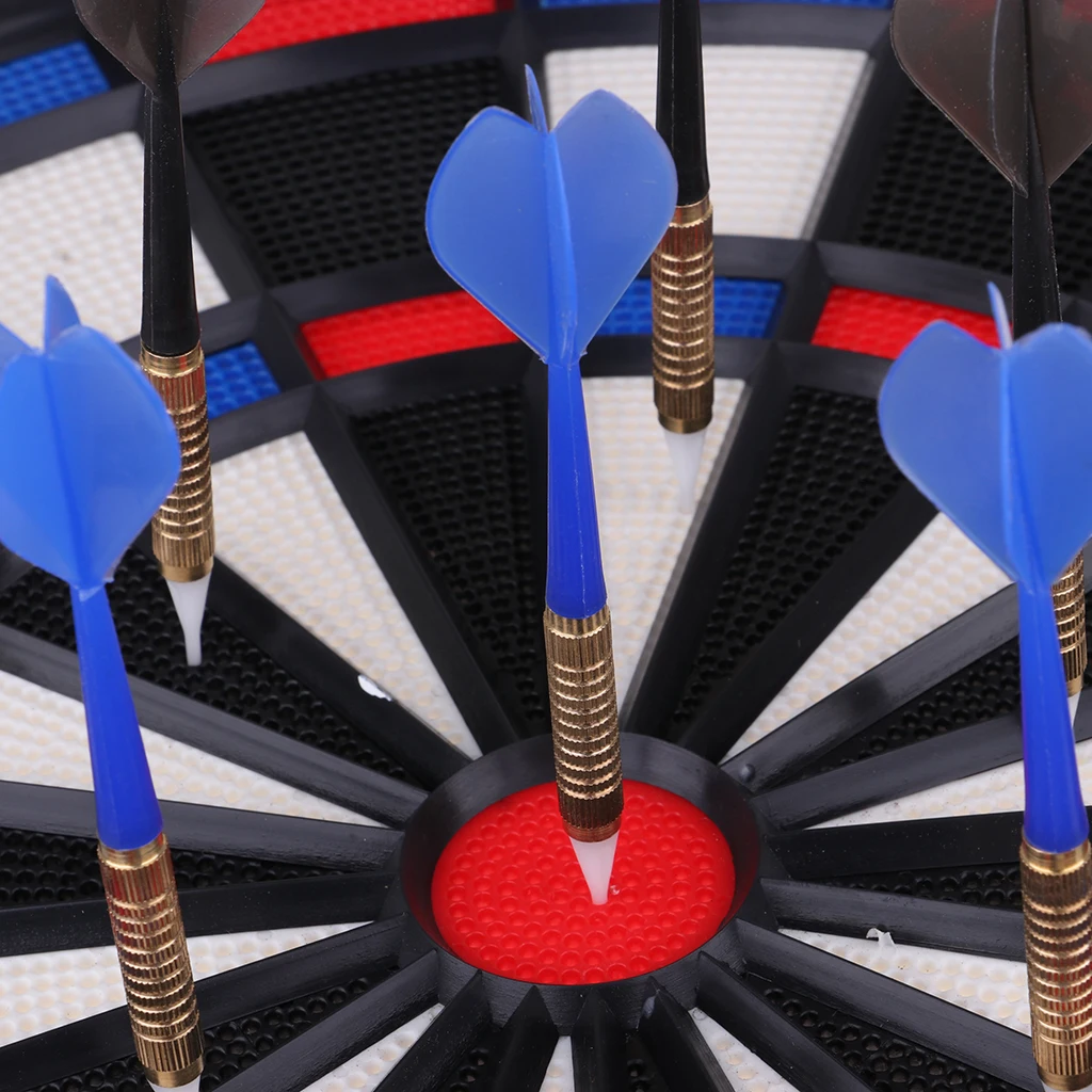 MagiDeal 45.5cm Dart Board with Darts Dart Board Sets for Adults Teenagers Plastic Darts Accessories