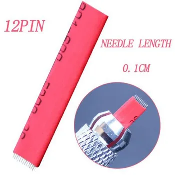 10pcs Microblading Needle Eyebrow Tattoo For Eyebrow Frame And Fog Eyebrow 12pin Sterilized Semi-Permanent Makeup Needle