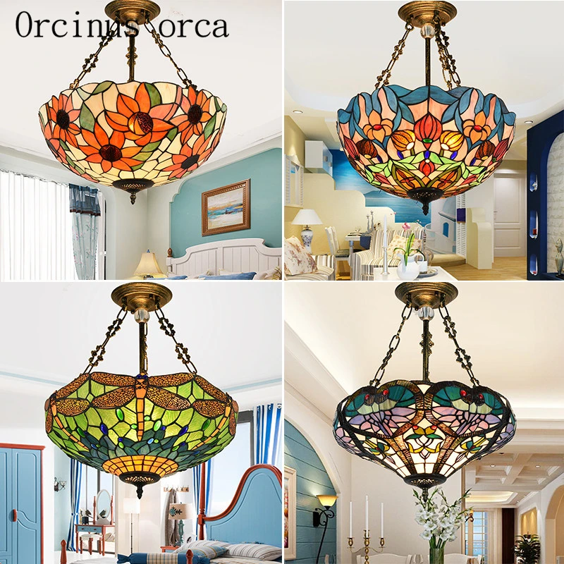 Mediterranean Color Glass Chandelier Restaurant Bedroom National Style Romantic Romantic Chandelier Free Shipping Bar Chandeliers Chandelier Creativecreative Chandeliers Aliexpress