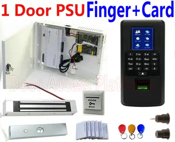 

1 Door TFT LCD Color Fingerprint Biome readers+Electronic Magnetic Lock PSU Power Controller All-in-one Box+Fingerprint scanners