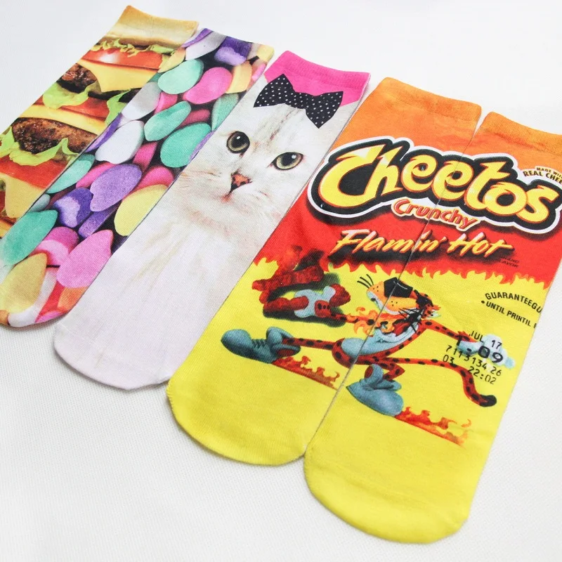 

2018 3d-sided Printing Long Section Fashion Personality Socks Animal Cartoon Couple