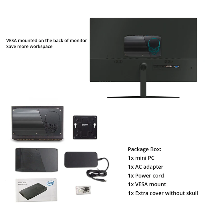 Оригинальный Intel Core NUC CPU мини ПК Windows 10 4K USB 3 0 HDMI Wi Fi BL гигабитный Ethernet офисный