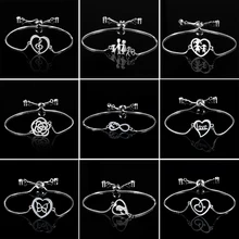 Стразы, браслет Бесконечность для мужчин и женщин, ювелирные изделия в виде животных, совы, слона, лошади, стрекозы, серебряный браслет с подвесками, ювелирные изделия для свадьбы, банкета