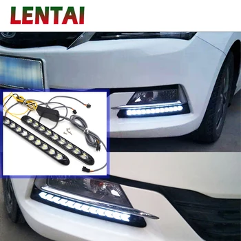 

EALEN 1Set Car LED DRL fog Light Turn Signals with Yellow Steering For Fiat 500 Opel Insignia Vectra c Suzuki Swift Sx4 Hyundai