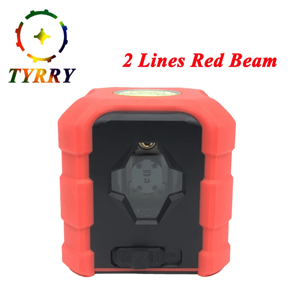 Мини-перекрестный лазерный нивелир, 2 линии, красный светильник, горизонтальный и вертикальный красный луч, лазерный измеритель, самонивелирующийся уровень, измерительный инструмент