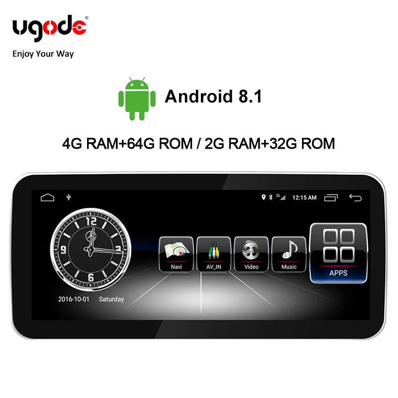 Ugode автомобильный мультимедийный плеер 10 25 дюймов монитор экрана W205 G GPS Авторадио