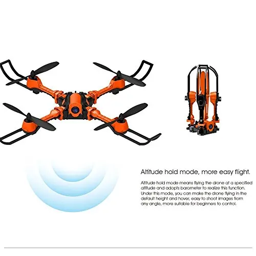 EBOYU(TM) i5HW складной RC Квадрокоптер Дрон 2,4 г 4CH wifi FPV Дрон 0.3MP камера ж/высота удержания Безголовый режим RTF