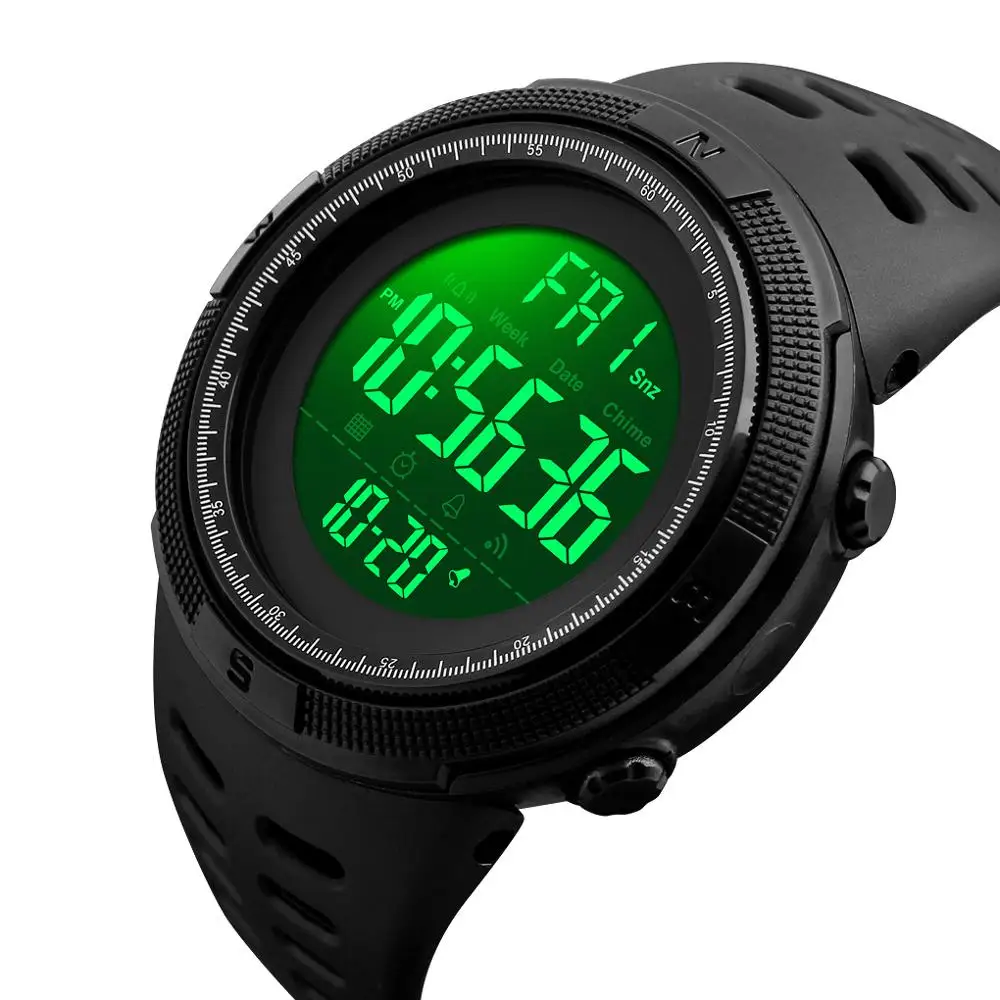 SKMEI 1251 Men's Sport Watches Dual Time Countdown Electronic Wristwatches Waterproof Digital Watch for Man military Clock 6