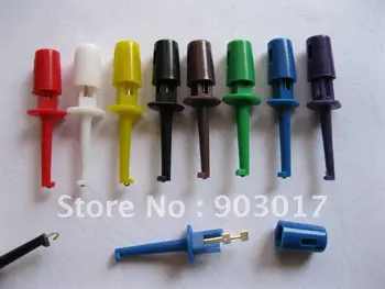 

Small Grabber Test Probe Single Hook Clip Side Opening 8 colors 240 pcs per Lot